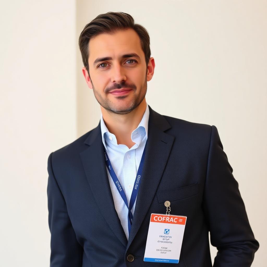 Diagnostiqueur immobilier certifié COFRAC en tenue professionnelle