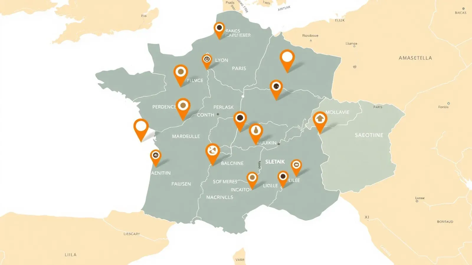 Carte de France des diagnostiqueurs immobiliers certifiés couvrant toutes les régions : Île-de-France, Auvergne-Rhône-Alpes, PACA, Hauts-de-France, Nouvelle-Aquitaine, Occitanie