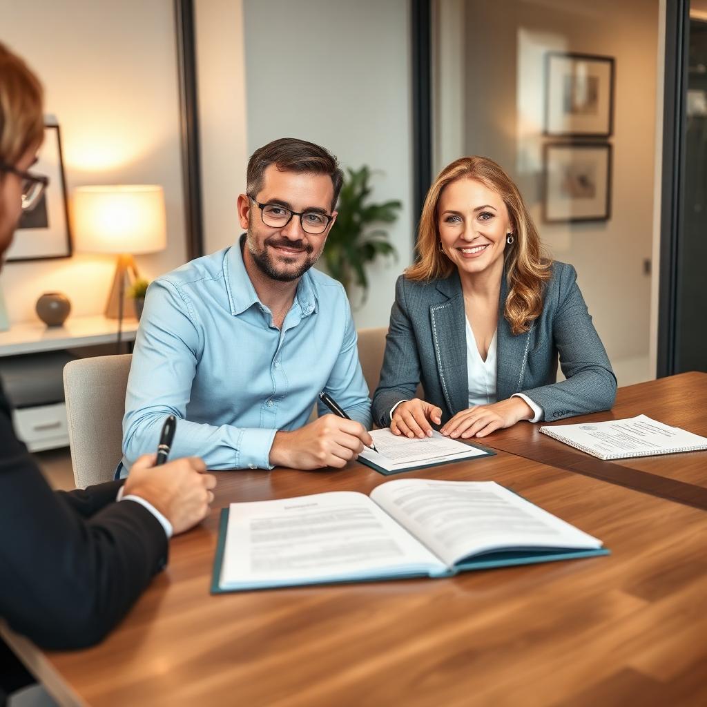 Signature d'un compromis de vente immobilière avec dossier de diagnostic technique